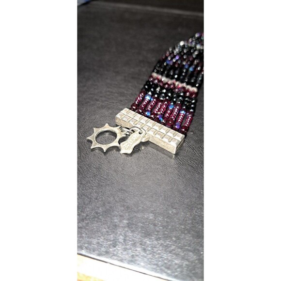 Muse sign bracelet beaded multi-strand multicolor rare rhinestone mobile - Picture 11 of 12